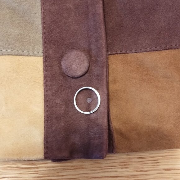 Sezane Suede Tara Jacket Vest Patchwork 38 6 FLAWS - Picture 6 of 8